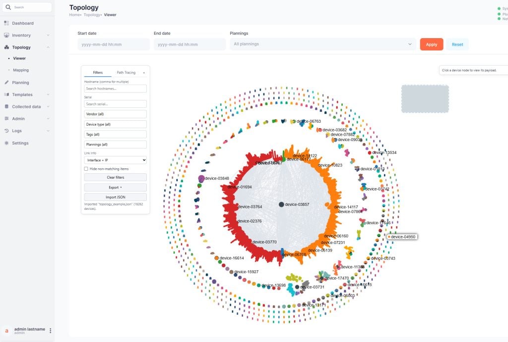 Slurp’it network topology Slurp’it Topology Builder & Viewer with a network topology diagram